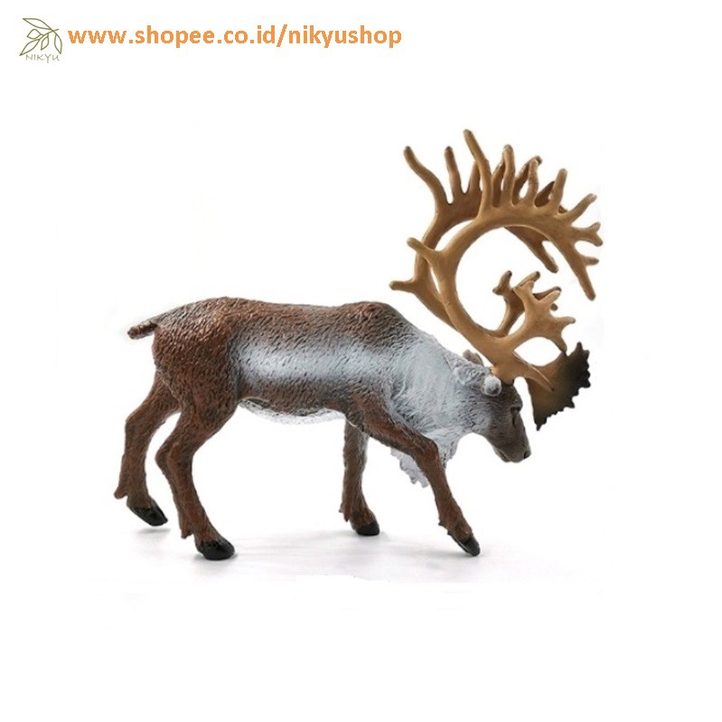 [Nikyushop] Mainan Edukasi Pajangan Dekorasi Hewan Rusa Animal Figure Caribou Reindeer