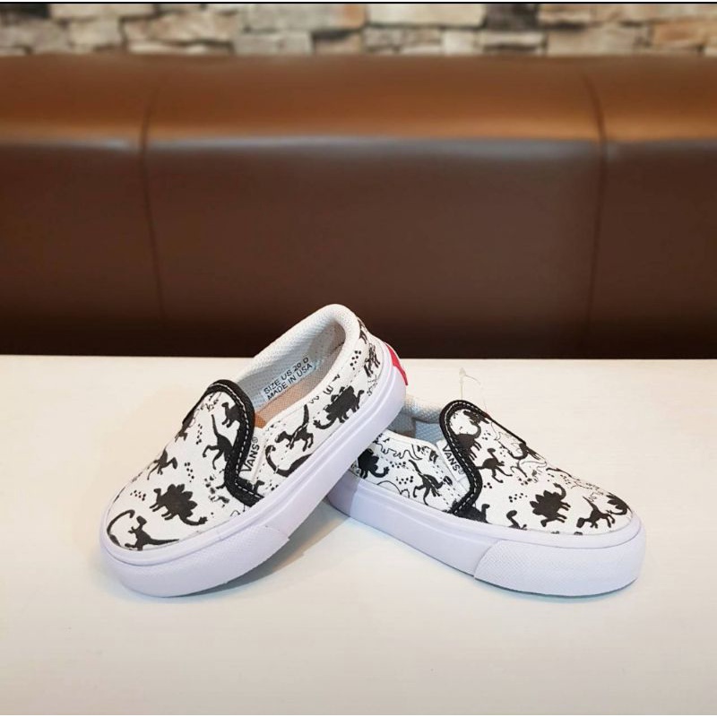 Sepatu Anak Laki Dan Sepatu Anak Perempuan Vans Slip On Dino Size 16 - 35 Premium Quality