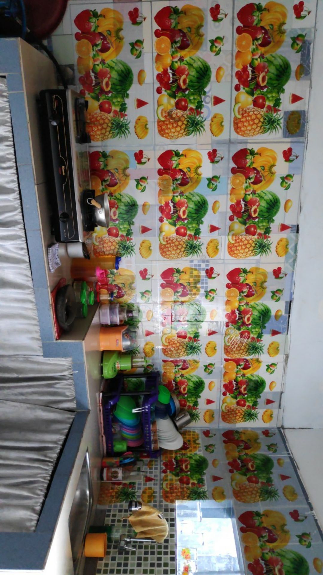 Stiker Dinding Dapur Allmunium Foil