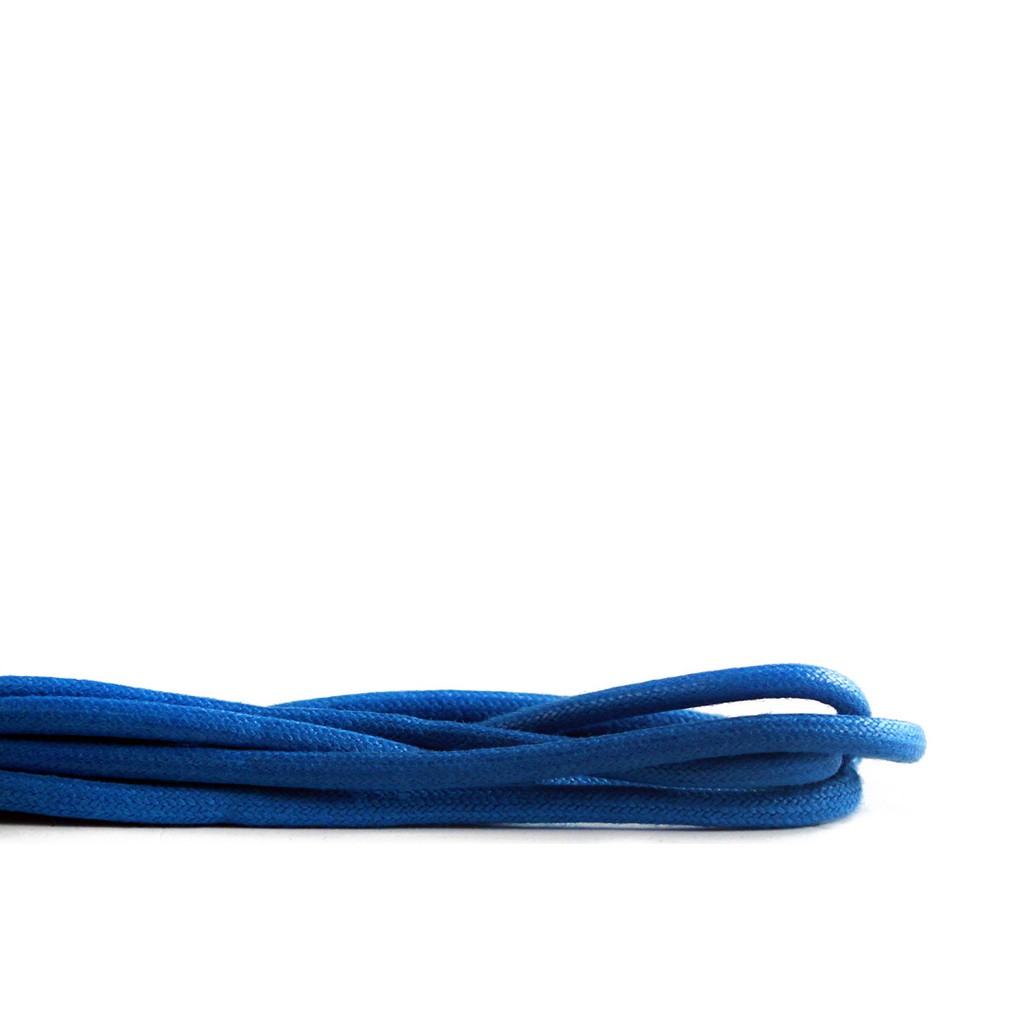 MR Shoelaces RD02 Blue (Biru) Tali Sepatu Lilin 2-3mm Bulat Round 50cm 60cm 70cm 80cm 90cm 100cm 120cm 150cm (Waxed Laces) - Premium Shoelace