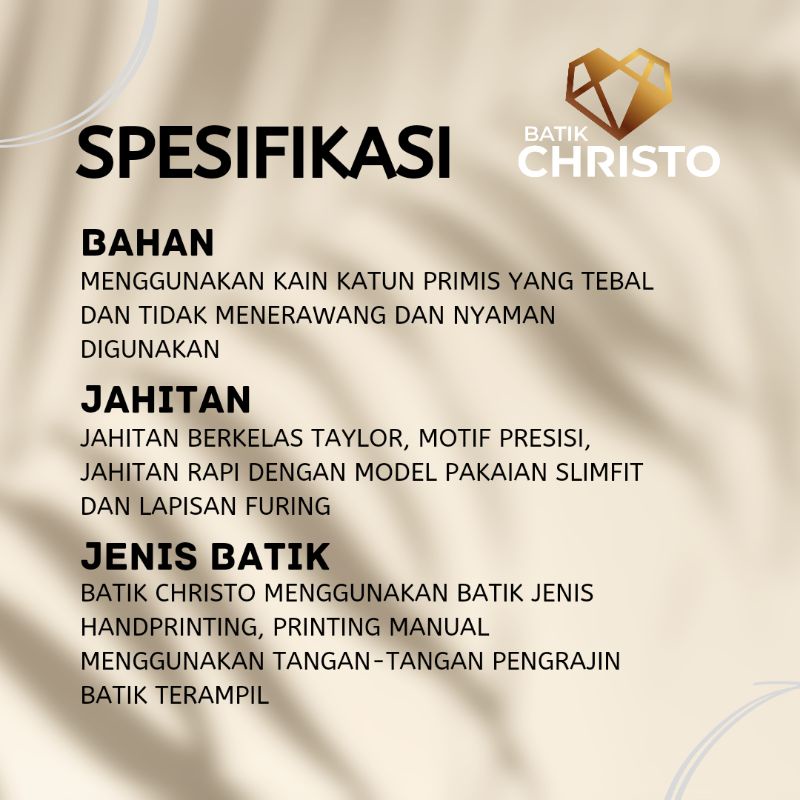 Kemeja Batik Christo Slimfit Premium CHR 0146