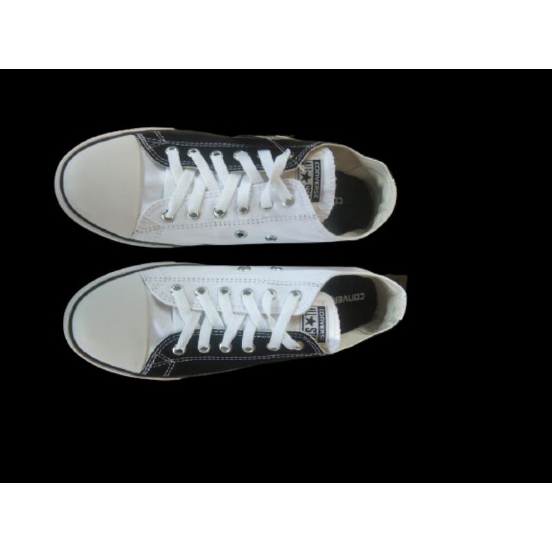 Sepatu Converse Combinasi Grade Ori Putih Hitam Kanvas