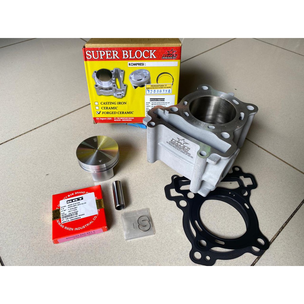 Blok Bore Up Ceramic BRT 62 mm Mx King Vixion Xabre R15