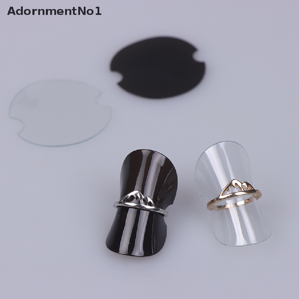 (AdornmentNo1) 10pcs / lot Stand Holder / Dudukan / Organizer Cincin Warna Hitam Transparan Untuk Display