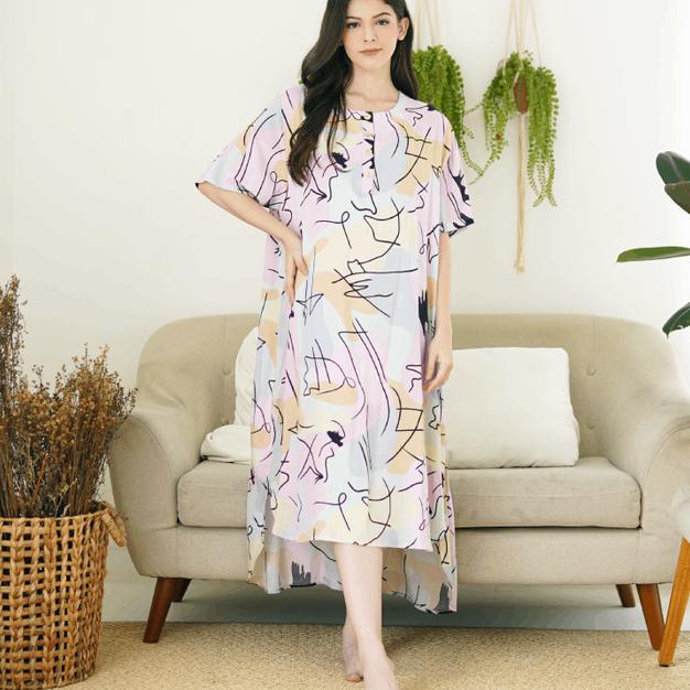 Oriana Daster Wanita Collection - Memphis Pink