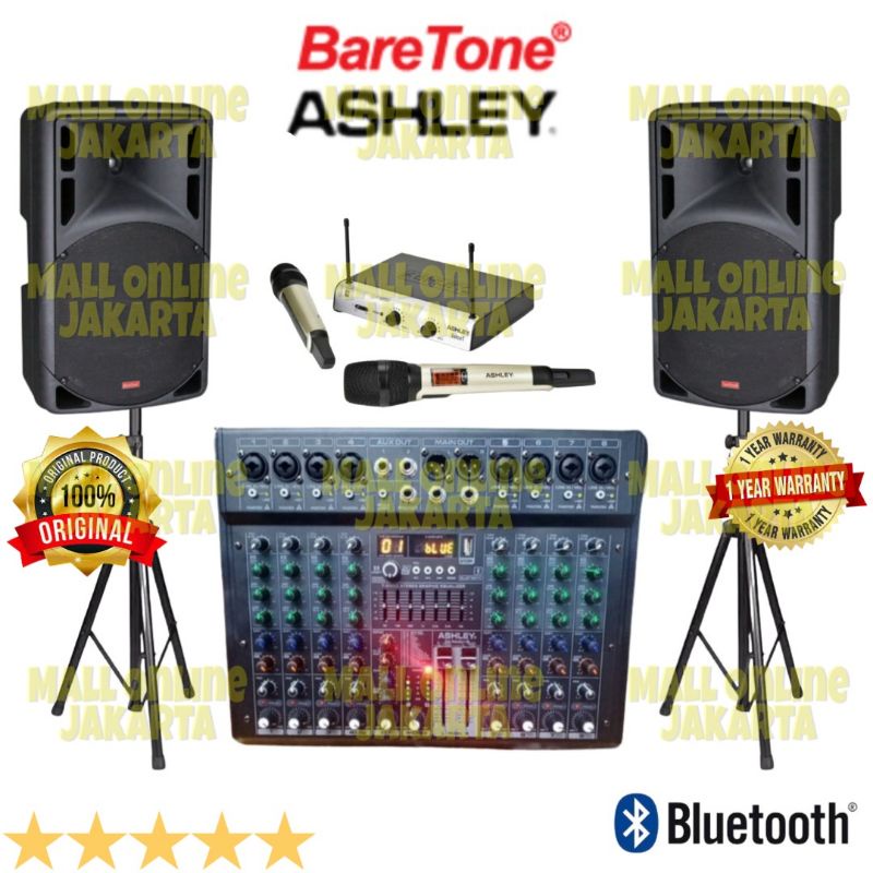 Paket Baretone aktif 15 inch 800 watt sound system outdoor ashley Ori