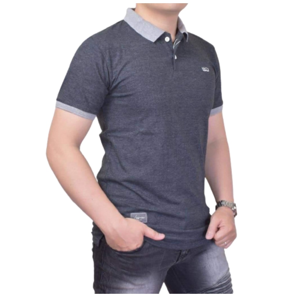 Futuro Polo Shirt Pria Kombinasi Kerah Original Ukuran Jumbo XXL