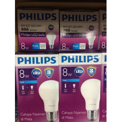 Lampu LED Philips 8 Watt Pengganti Led Philips 9 Watt