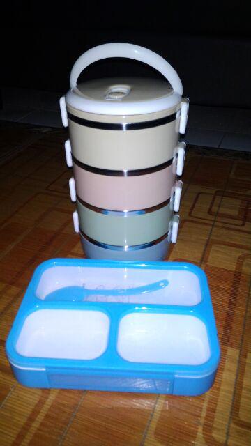 Lunch Box- Kotak Bekal Anak Sekolah Sd 3 Sekat Anti Tumpah Dan Anti Campur