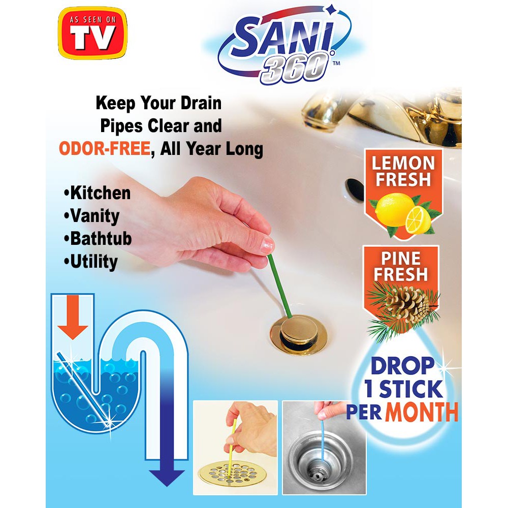 [DEASHOP] SANI STICK DRAINER PEMBERSIH DAN PEWANGI SALURAN WASTAFEL / CLEANER WASTAFEL MAMPET