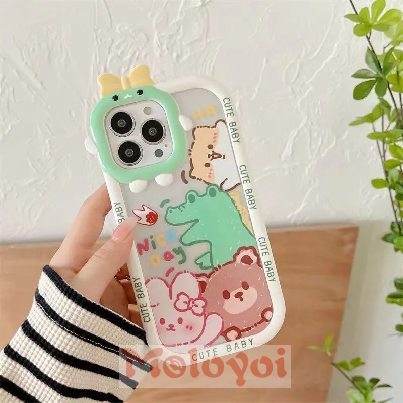 Soft Case Motif Kartun Monster Kecil Lucu Untuk IPhone XR 13 7 8 14 Plus 11 12 14 Pro MAX X 6 6S Plus XS MAX SE 2020