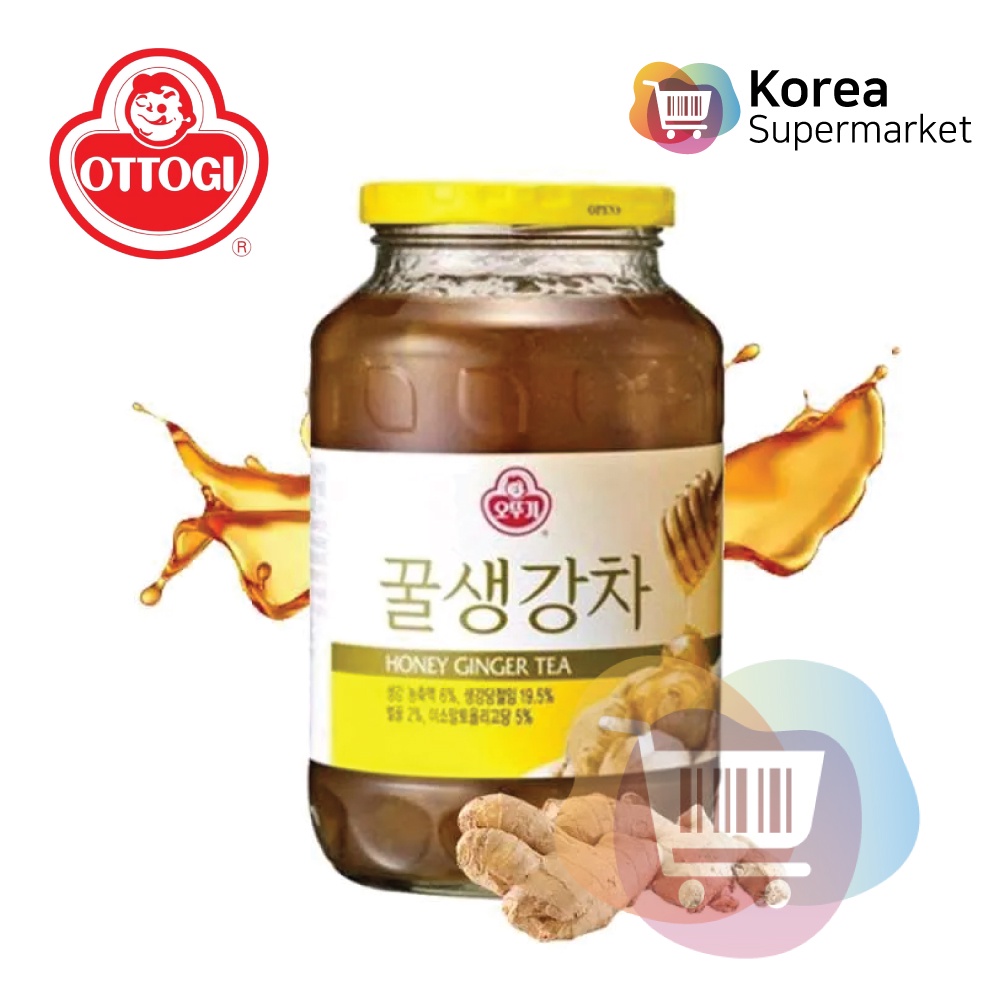 OTTOGI HONEY GINGER TEA 1kg (1000gr) / MINUMAN KESEHATAN TEH JAHE MADU ASLI KOREA