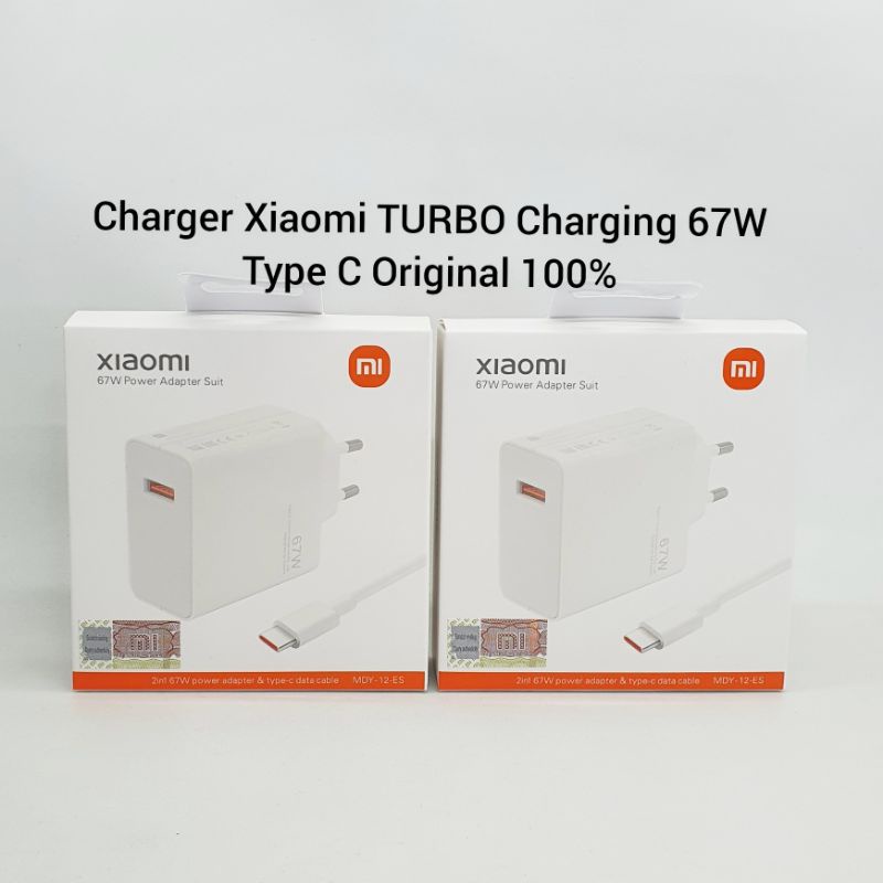 Charger XIAOMI Mi 11 Ultra / Mi 11 Pro / Xiaomi 11T TURBO Charging 67W  Tipe C ORIGINAL 100%