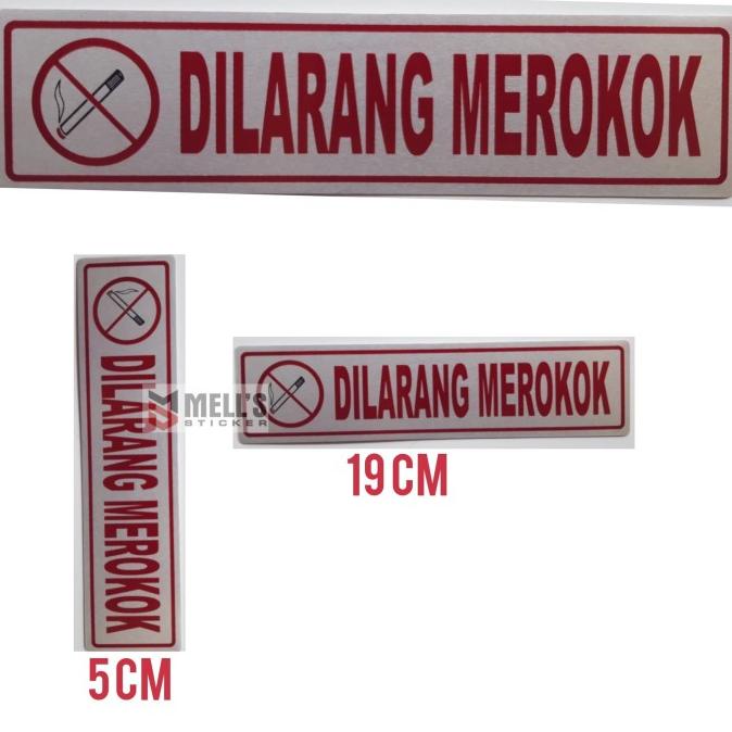 stiker sticker Label DILARANG MEROKOK mells-st11 Diminati Banget