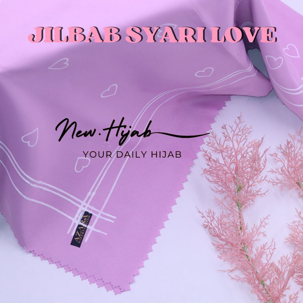 JILBAB SYARI VOAL OSCARA SYARI LOVE / SEGI EMPAT SYARI MOTIF VOAL OSCARA / SYARI LOVE