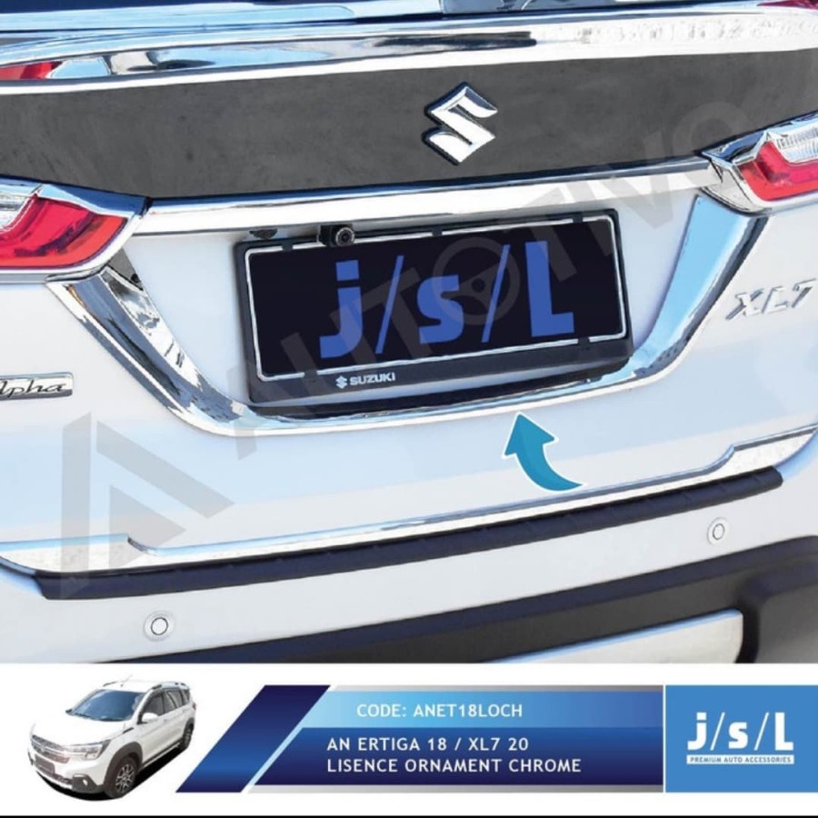 License Ornament Ertiga XL7 Lis Plat Nomor Chrome