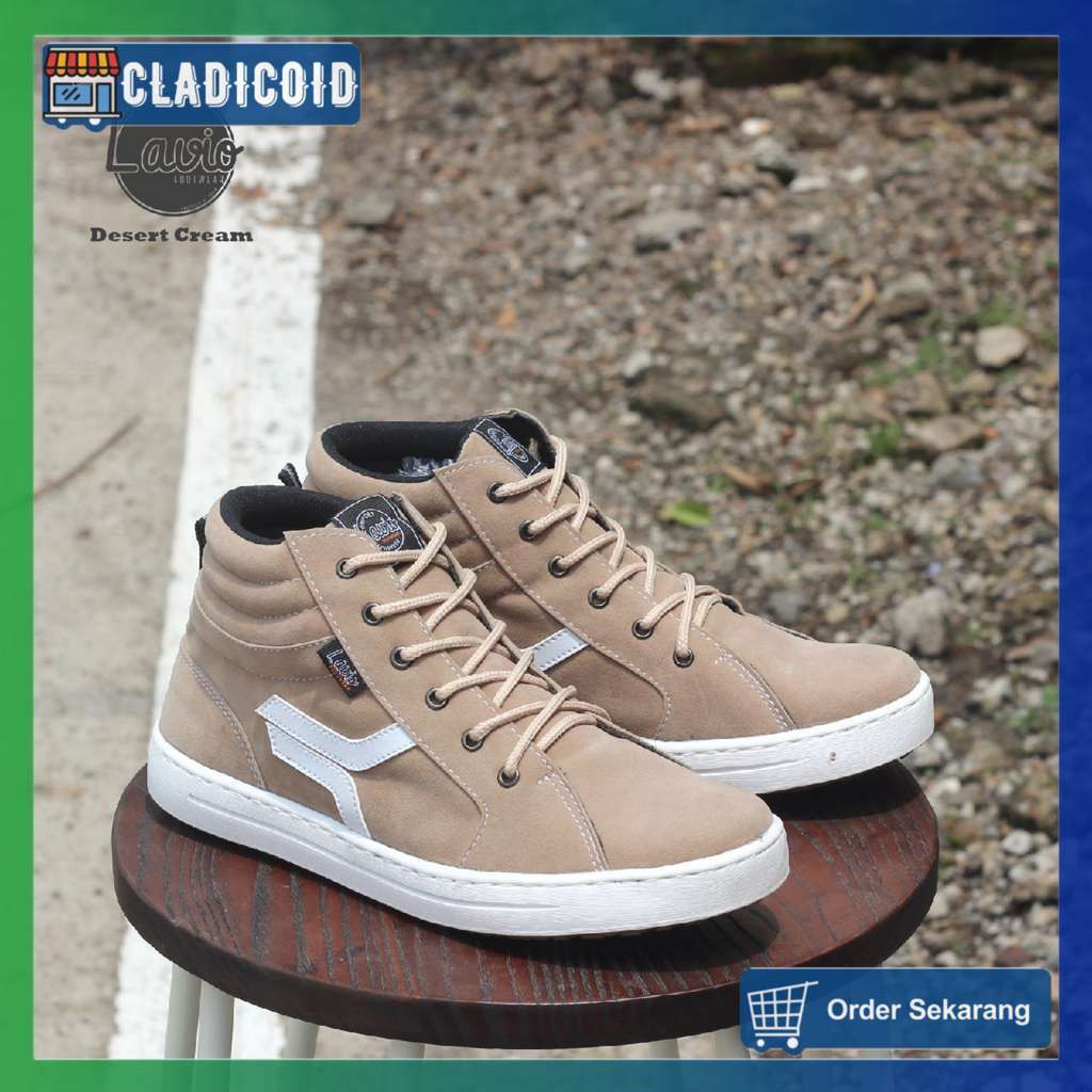 SEPATU SNEAKERS PRIA ORIGINAL MODEL TERBARU DAN STYLISH LAVIO DESERT ORIGINAL WARNA HITAM DLL