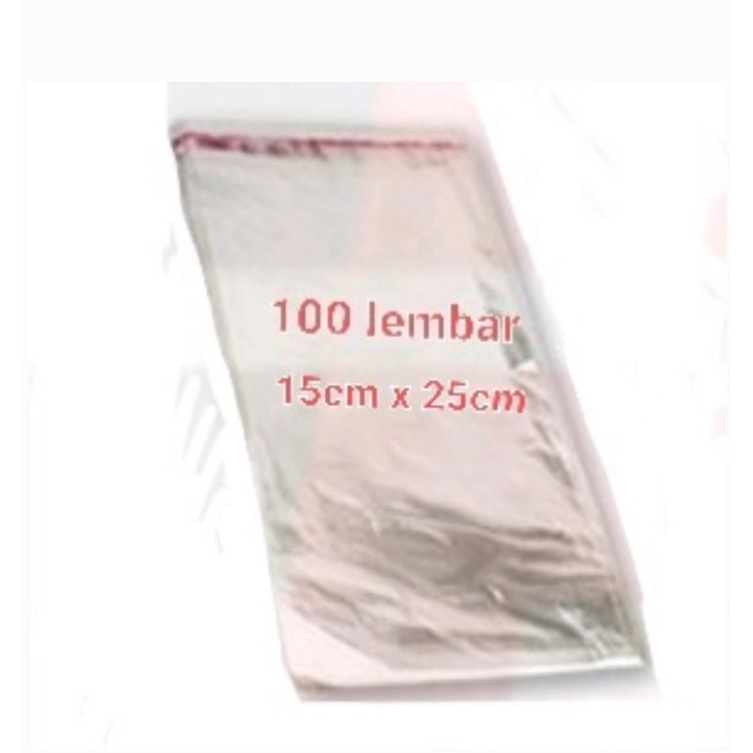 

Plastik OPP /Plastik Seal /Plastik Lem / ukuran 15x25cm isi 250 lembar Dijamin Paling MURAH !!