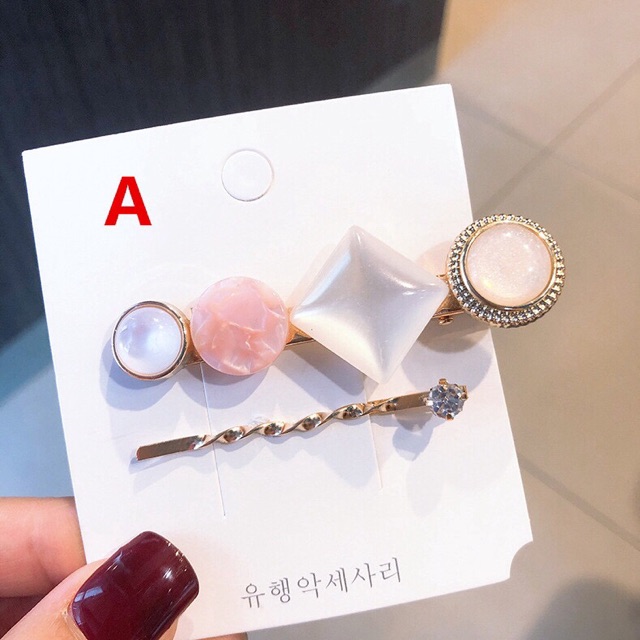 READY INDONESIA Pearl hair clip set hairpin jepit rambut korea murah import siap kirim