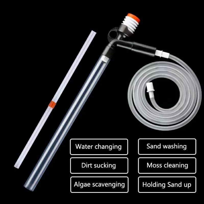 R0ST0N RS 08G  GRAVEL CLEANER WITH GLASS SCRAPER / PEMBERSIH AQUARIUM