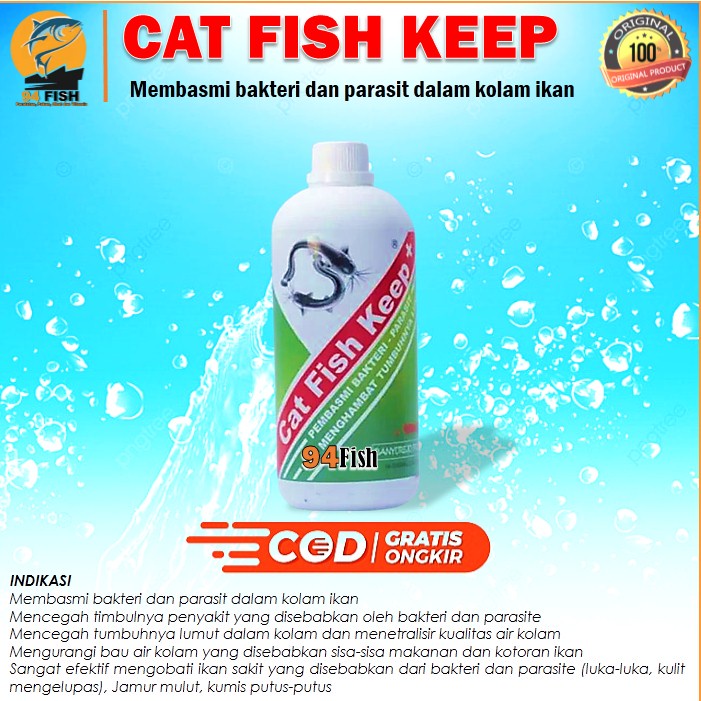 CAT FISH KEEP Obat Ikan Lele Pembasmi Bakteri & Parasit 1 Liter