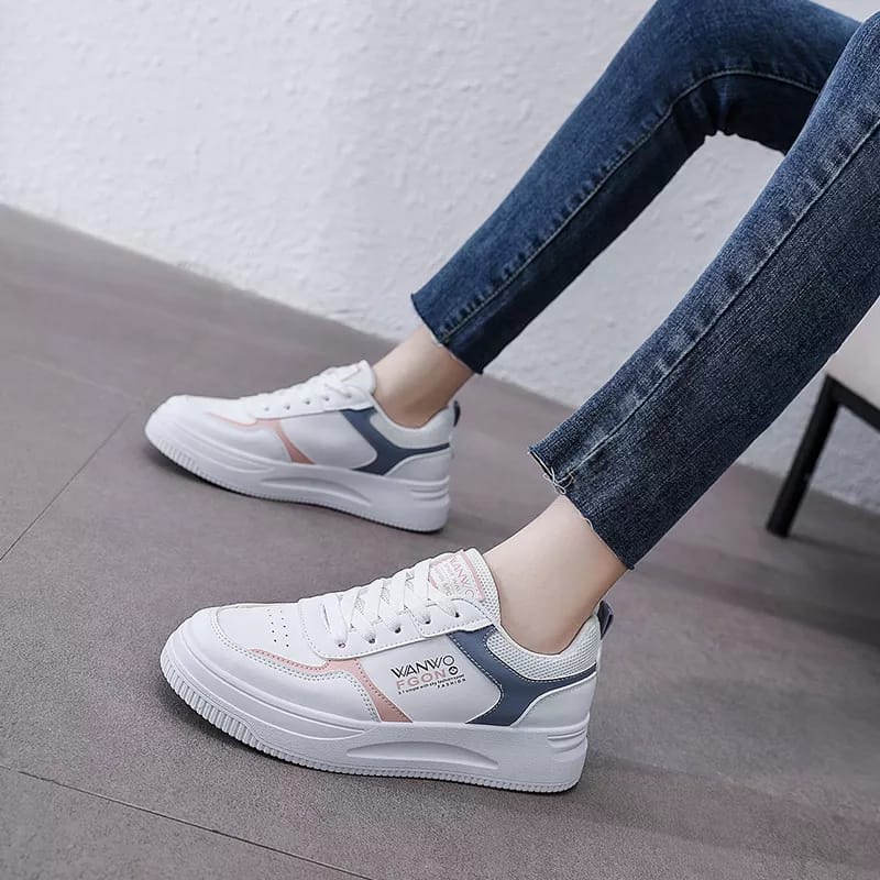 RK Collection - Sepatu Sneakers Wanita Korea Wanwo FGon New-4