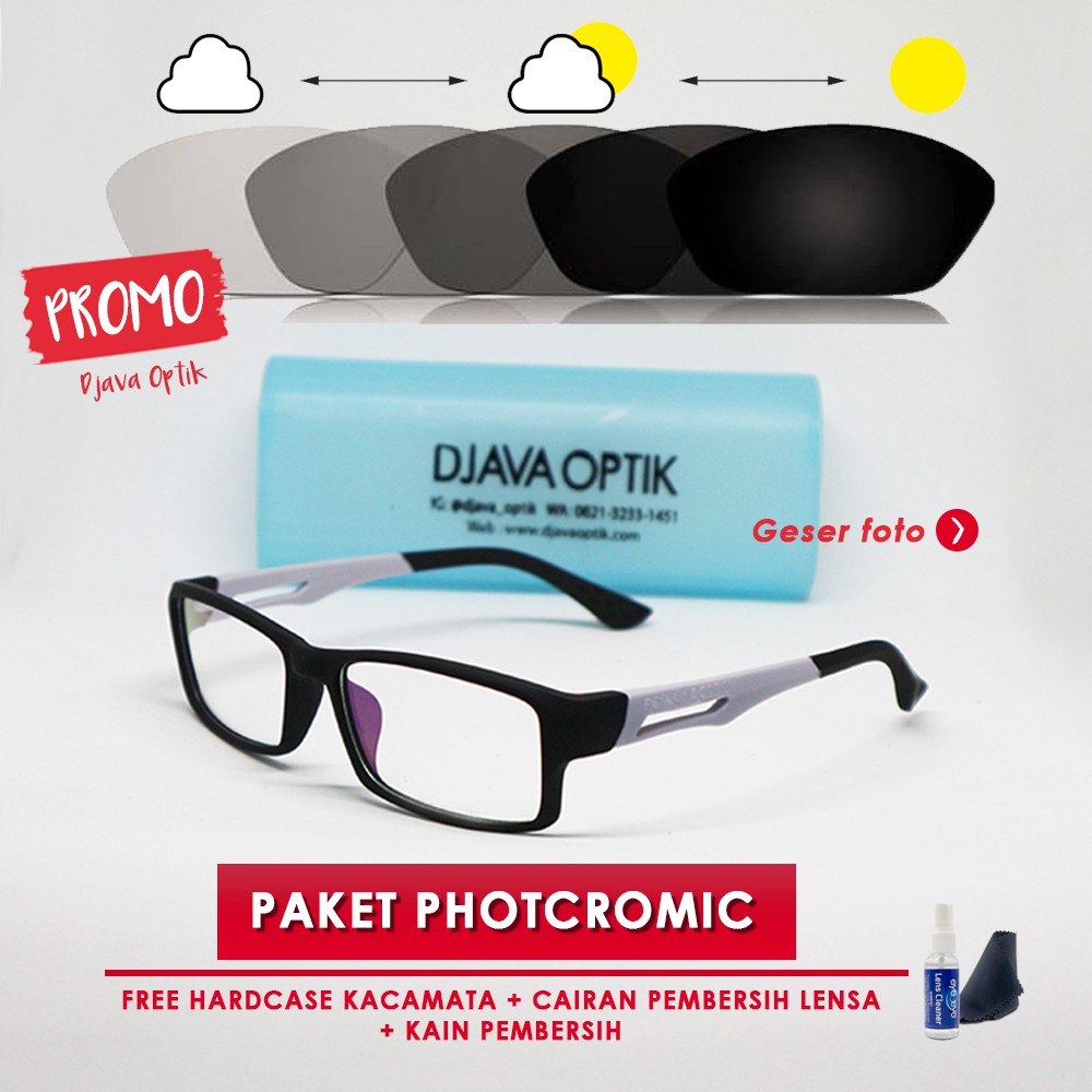 Kacamata Photocromic Minus Normal Anti Radiasi Sinar Uv Matahari Alan