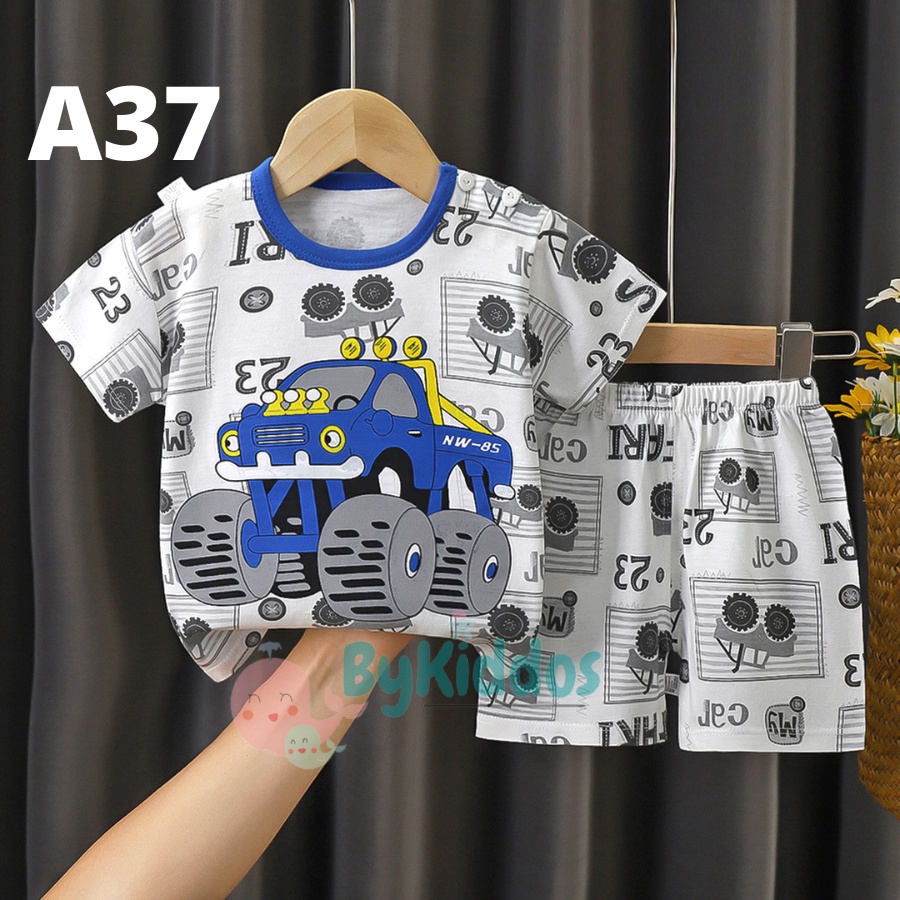 ByKiddos - Setelan Baju Bayi Impor / Baju Anak Laki-laki / Setelan Kaos Anak / Baju Bayi Lengan Pendek PART 5