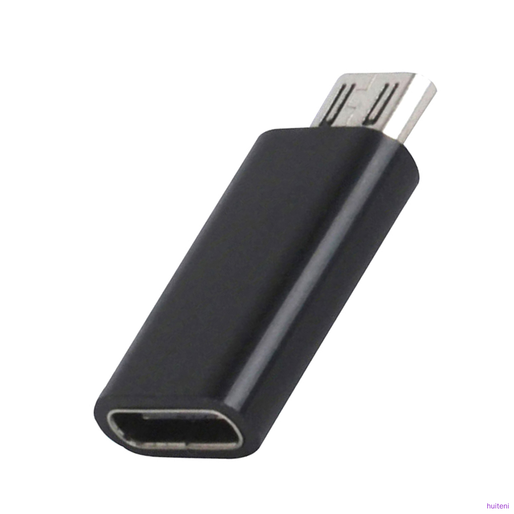 Kabel Adapter Charger Usb Tipe C Female Ke Usb Pengganti Warna Hitam Untuk Android / Laptop