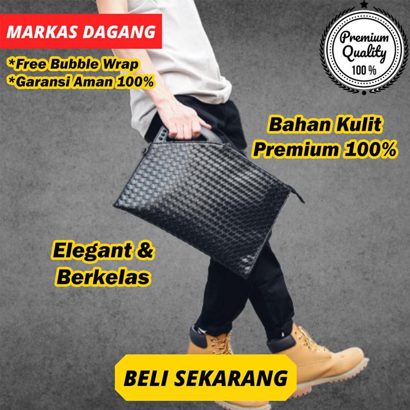 HAND BAG KULIT PRIA TAS TANGAN KULIT COWOK CLUCTH COWO KULIT ORIGINAL BRANDED IMPORT ETONWEAG