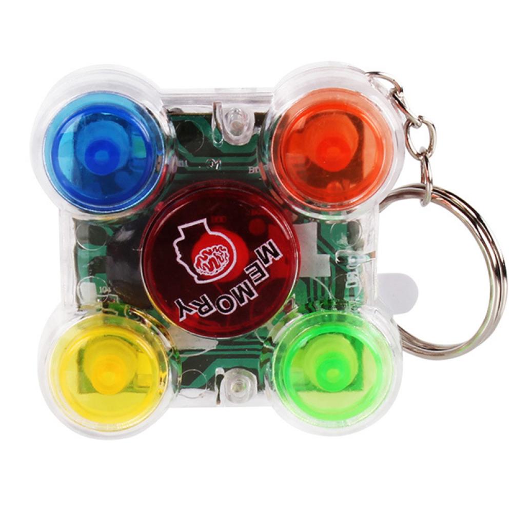 Timekey Mainan Puzzle Rubik Kubus Memori Dengan Lampu LED + Gantungan Kunci Untuk Anak Q7Z5