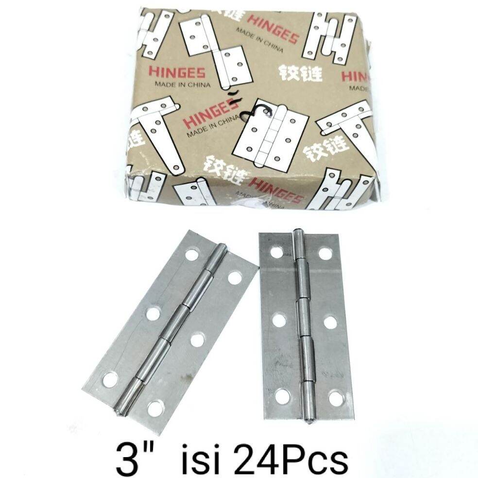 Engsel Besi RRT 3" isi 12Pasang / Engsel Tipis Jendela (D4146)