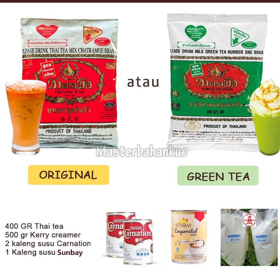 Jual Paket Thai Tea Green Tea Indonesia Shopee Indonesia