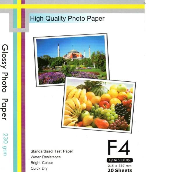 

♥ CORAL Glossy Photo Paper F4 Folio 230 gsm ➣