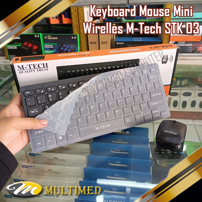 Keyboard Mouse Mini Slim Wirelles M-Tech STK-03 Original