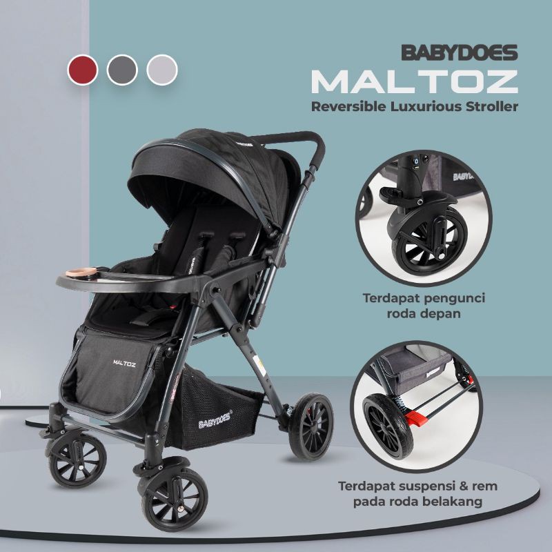 Makassar - Stroller Babydoes CH-BL 821 Maltoz Reversible / Kereta Dorong Bayi Babydoes