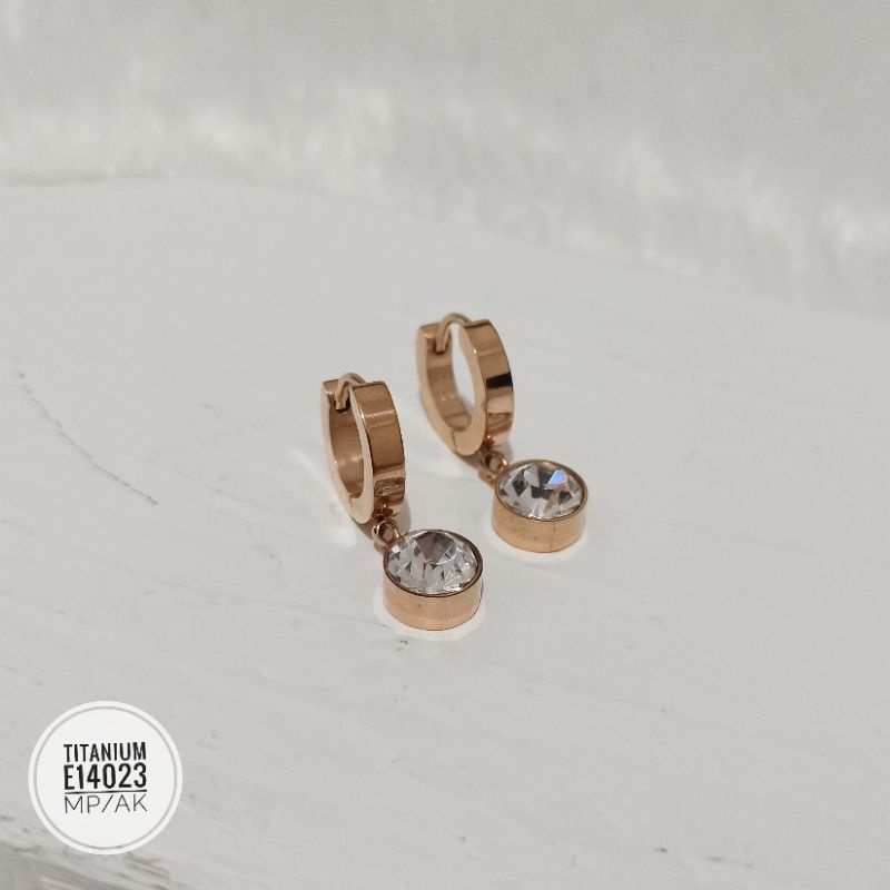 Anting Titanium Zircon Rosegold E14023