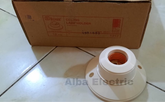 BROCO FITTING PLAFON BULAT 1212 / FITTING LAMPU BULAT BROCO