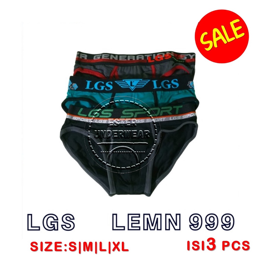 Celana Dalam LGS 999 ISI 3Pcs 3|Brief LGS PLATINUM