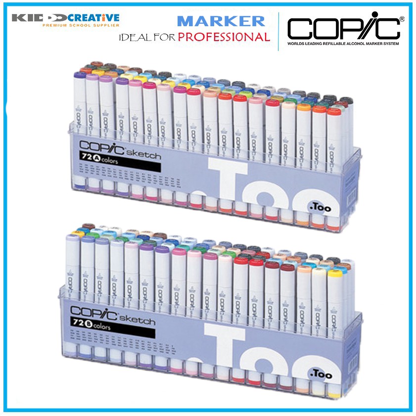 

COPIC MARKER SET 72 COLOR SET A, B, C