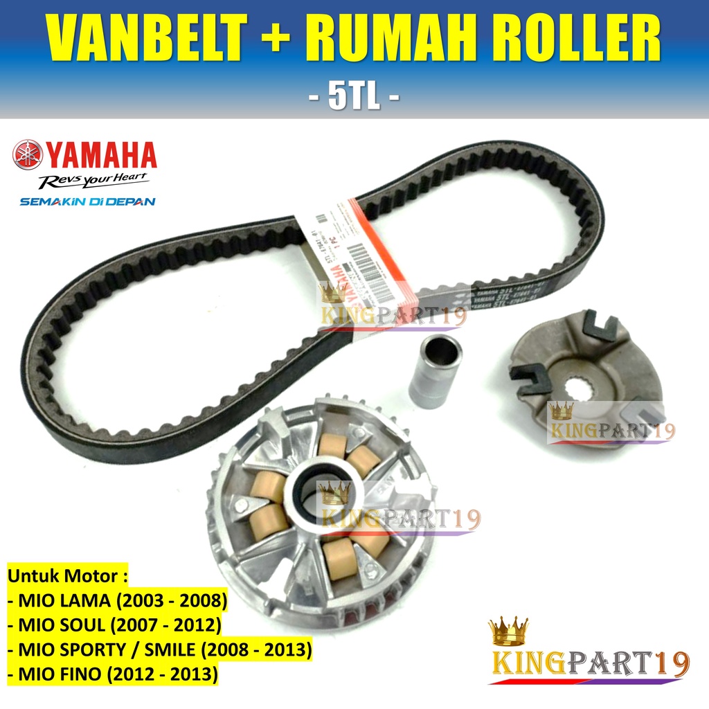 RUMAH ROLLER VANBELT MIO KARBU MIO SOUL KARBU MIO SPORTY SMILE FINO 5TL- VANBELT RUMAH ROLER MIO KARBU MIO SPORTY SOUL FINO 5TL