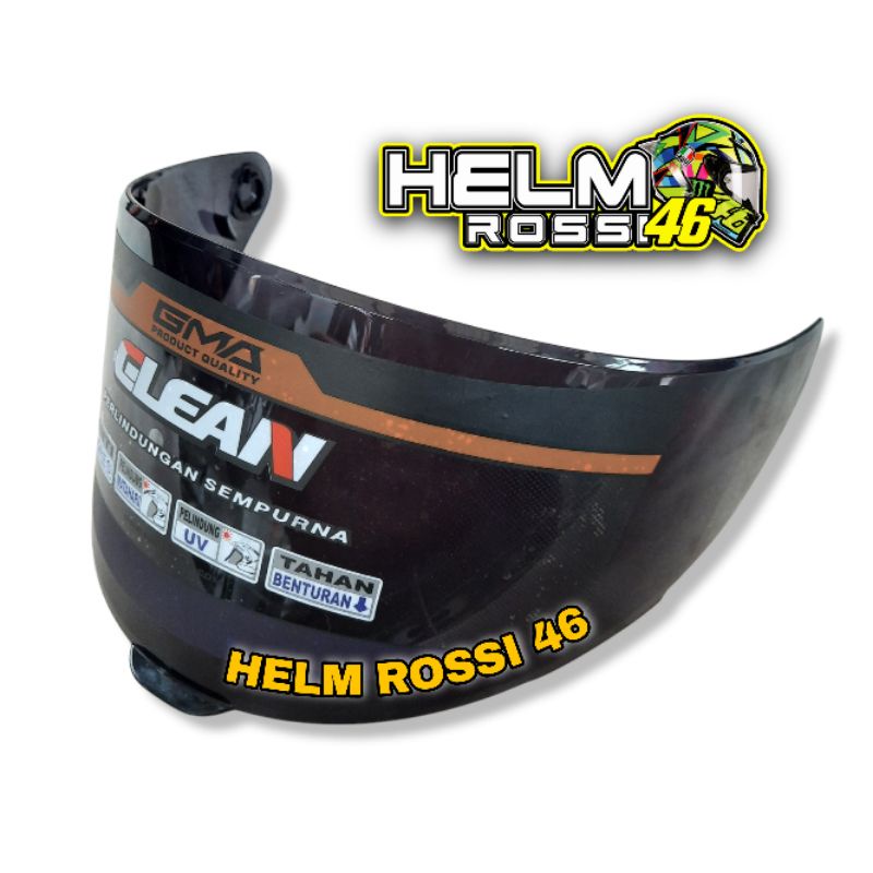 Visor Kyt TT Course TTC Dark Smoke Darksmoke Hitam Elektron putih Overtech Jaume Leopard Polos GMA CLEAN