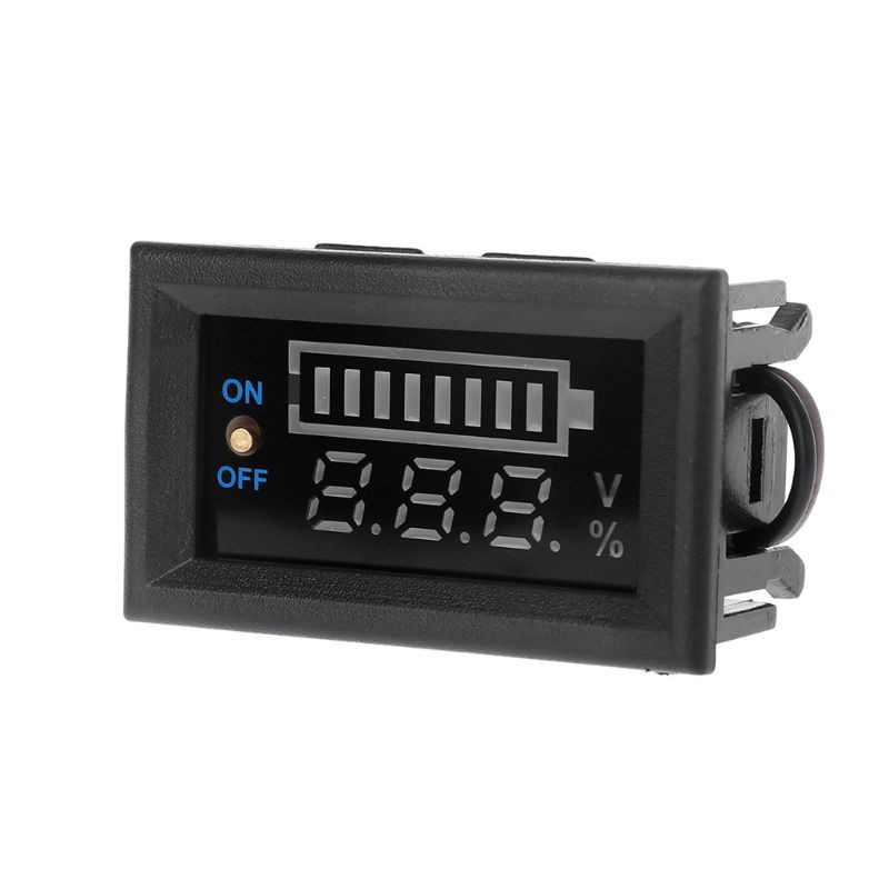 CRE  12V Car Lead Acid Battery Capacity Indicator Voltmeter Power Tester with Switch