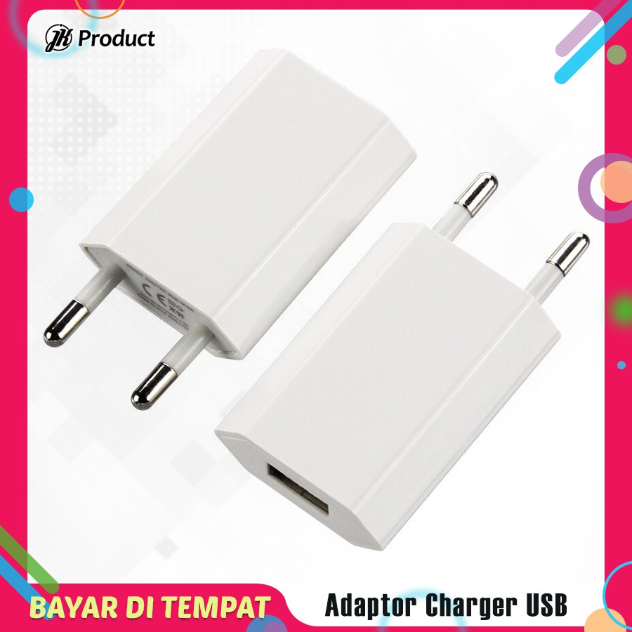 Adaptor USB Charger HP Support Semua Perangkat Android All Device Tanpa Kabel USB