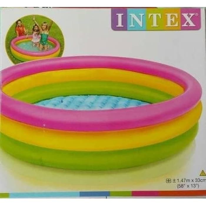 Kolam Renang Anak Pelangi BESAR 147x33 cm INTEX Sunset Glow 57422