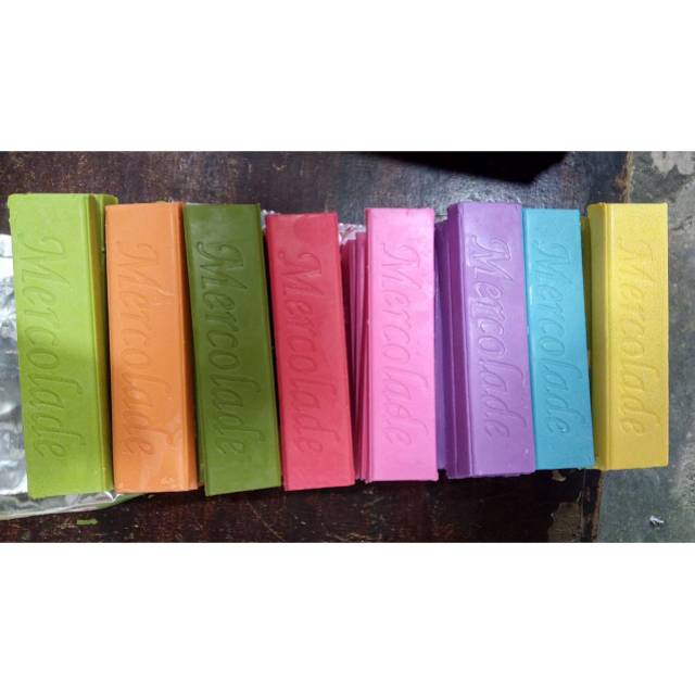 

Cokelat potongan mercolade rainbow kemasan repack