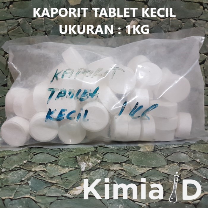 Kaporit Tablet Kecil - 1 Kg - Kaporit - Klorin Tablet Kecil TCCA 90% - Pembersih Kolam Renang