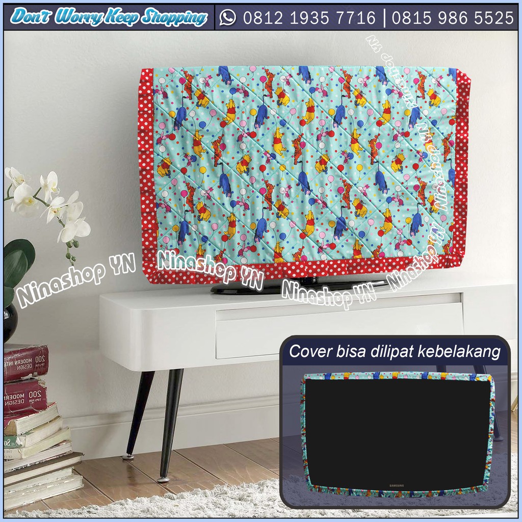 COVER TV, BANDO TV, TUTUP TV LED/LCD MOTIF POOH FLYING BALON