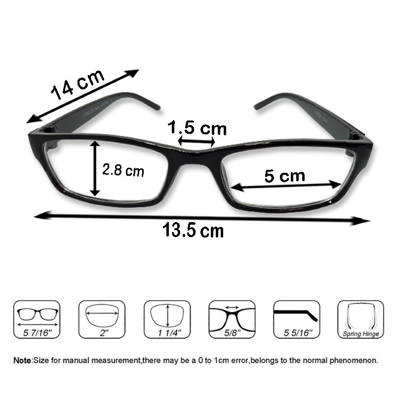 Kacamata Baca Plus (+) Pria Wanita ukuran +1.00 s/d +3.00 Kacamata Plus Rabun Dekat Kacamata Baca Fashion Reading Glasses Unisex