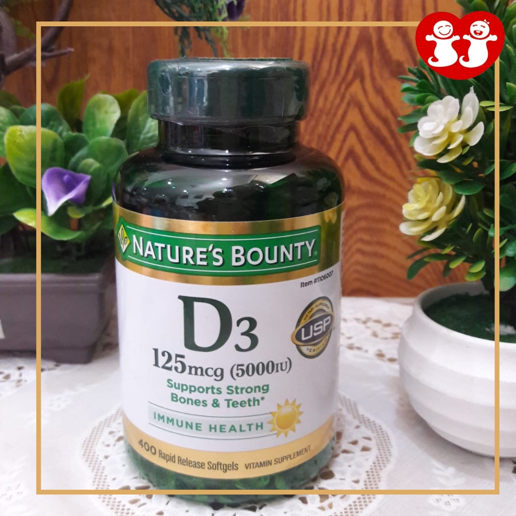 Nature's Bounty Vitamin D3, 125 mcg (5000 IU) - 400 Rapid Softgels